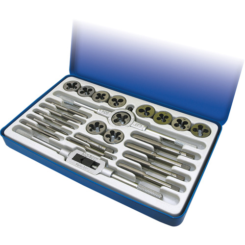 Metric Alloy Tap and Die Set, 24 Pieces Action Paper