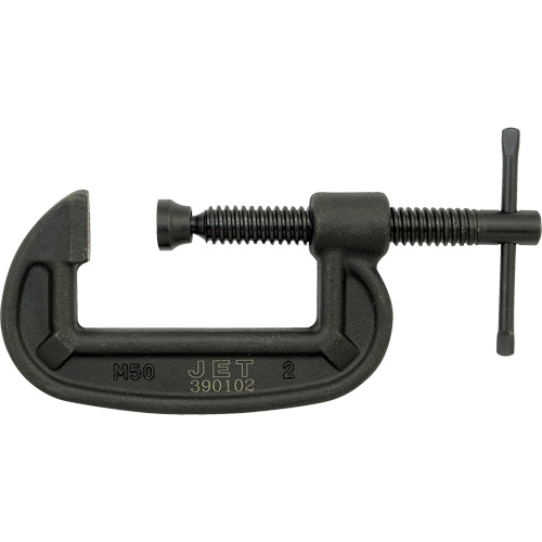 Heavy-Duty C-Clamp, 2" (50.8 mm) Capacity, 1" (25.4 mm) Throat Depth Action Paper