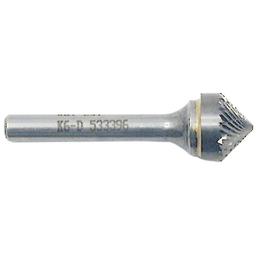 Cone Point Burr, 1/2" Dia., 1/4" Shank, 1/4" Depth of Cut Action Paper