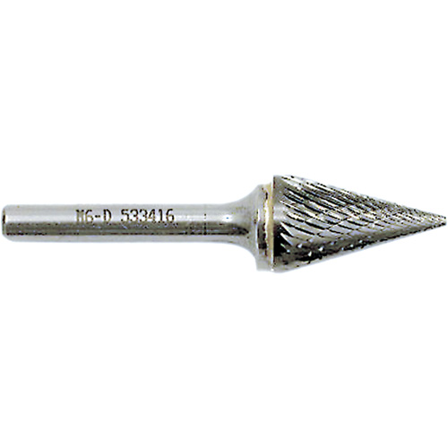 Fraise conique pointue, 1/2" dia., 1/4" Tige, 7/8" Prof. de la coupe Action Paper