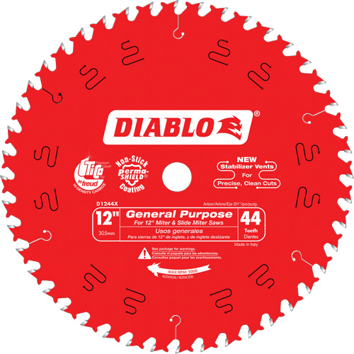 Lames de scie - Usage universel, 12", 44 dents, Pour Bois Action Paper