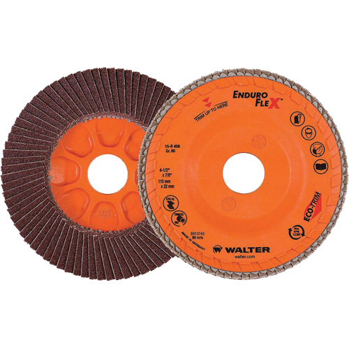 Enduro-Flex Flap Disc, 4-1/2" x 7/8", Type 27, 80 Grit, Zirconia Alumina Action Paper