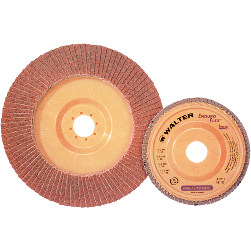 Disque &agrave; lamelles Stainless Enduro-Flex, 4-1/2" x 7/8", Type 27, Grain 40, Alumine de zirconium Action Paper