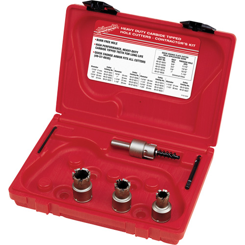 Sheet Metal Carbide Cutter Electrician's Kit, 7 Pieces Action Paper