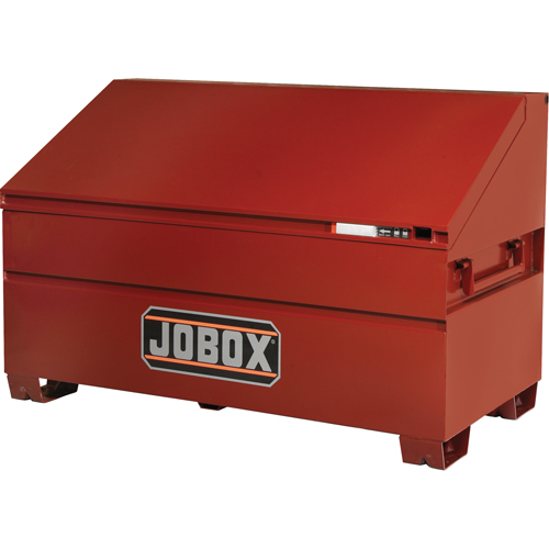 Slope Lid Chest, 60" x 30" x 39-1/2", Steel, Red Action Paper