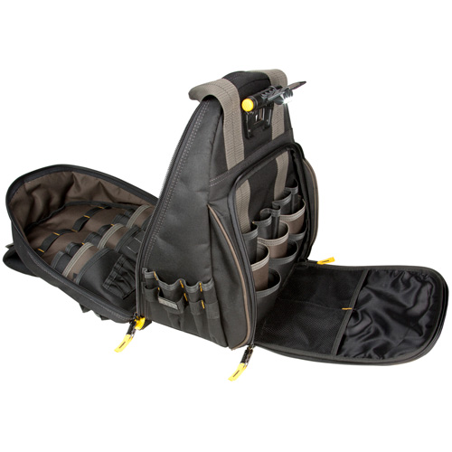 Sacs &agrave; dos pour outils Techgear &agrave; 53 pochettes, 16" lo x 13-1/4" la, Noir, Polyester Action Paper