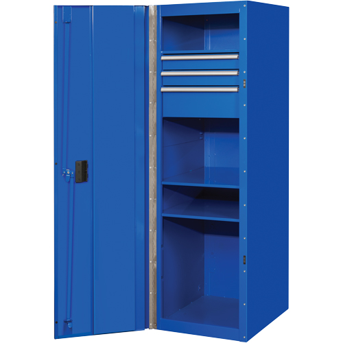 RX Series Side Cabinet, 3 Drawers, 19" W x 25" D x 61" H, Blue Action Paper