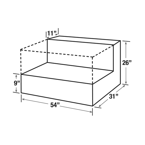 Steel Fuel Transfer Tank, Steel, 50 gal. Capacity, White Action Paper