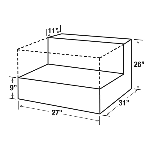 Steel Fuel Transfer Tank, Steel, 48 gal. Capacity, White Action Paper