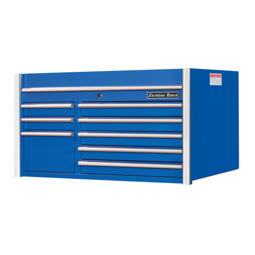 RX Series Tool Chest, 41" W, 8 Drawers, Blue Action Paper