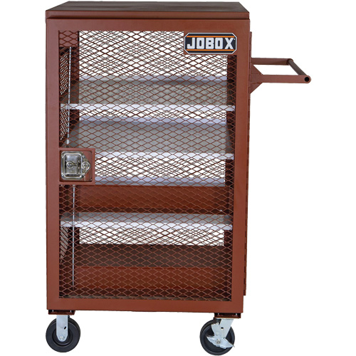 Armoire mobile en treillis, Acier, 22 pi³, Rouge Action Paper