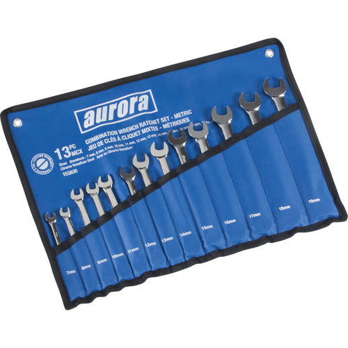 Fixed Head Wrench Set, Combination, 13 Pieces, Metric Action Paper