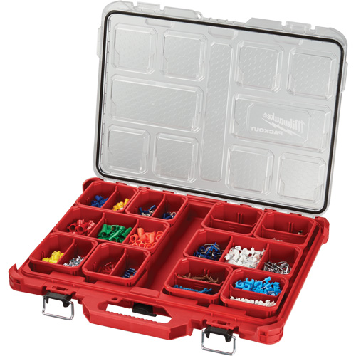 Organisateur profil&eacute; Packout, 19-3/4" x 16-2/5" x 2-1/2", Noir/Rouge Action Paper