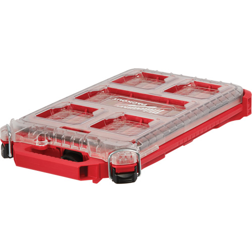 Packout Compact Low-Profile Organizer, 16-2/5" x 9-3/4" x 2-1/2", Black/Red Action Paper