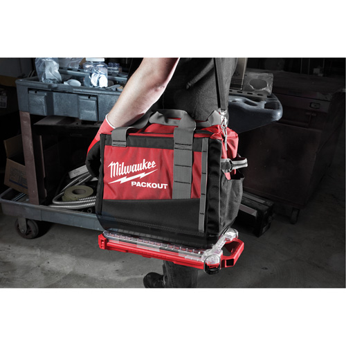 Packout Compact Low-Profile Organizer, 16-2/5" x 9-3/4" x 2-1/2", Black/Red Action Paper