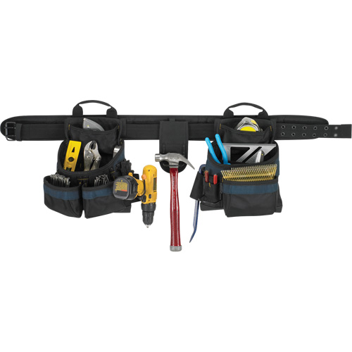 Electrician's Tool Belt, Polyester, Black Action Paper
