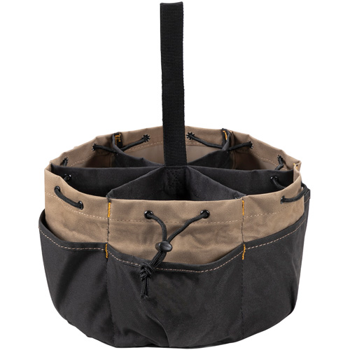 BUCKETBAG Tool Bag, Polyester, 18 Pockets, Black Action Paper