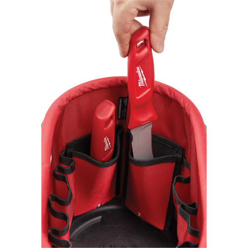 Sac ovale utilitaire, Nylon balistique, 24 pochettes, Noir/Rouge Action Paper