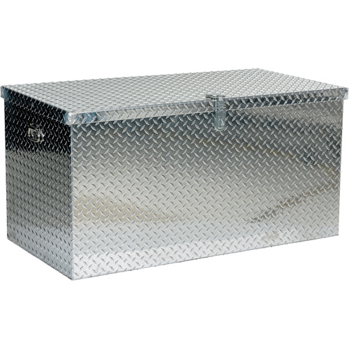 Aluminum Treadplate Portable Tool Box, 25-1/16" D x 49-1/4" W x 24" H, Silver Action Paper