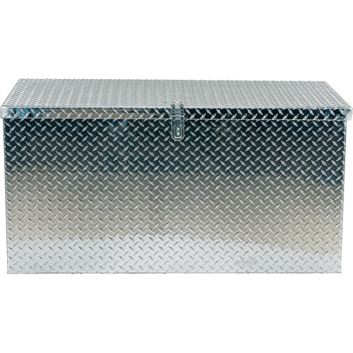 Aluminum Treadplate Portable Tool Box, 25-1/16" D x 49-1/4" W x 24" H, Silver Action Paper