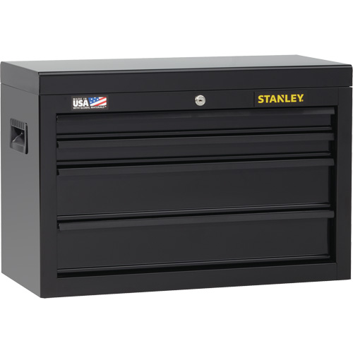 100 Series Tool Chest, 26" W, 4 Drawers, Black Action Paper