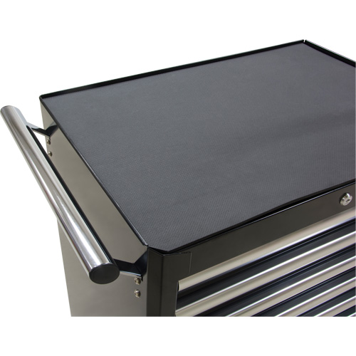 Industrial Tool Cart, 7 Drawers, 27" W x 18-3/4" D x 39" H, Black Action Paper