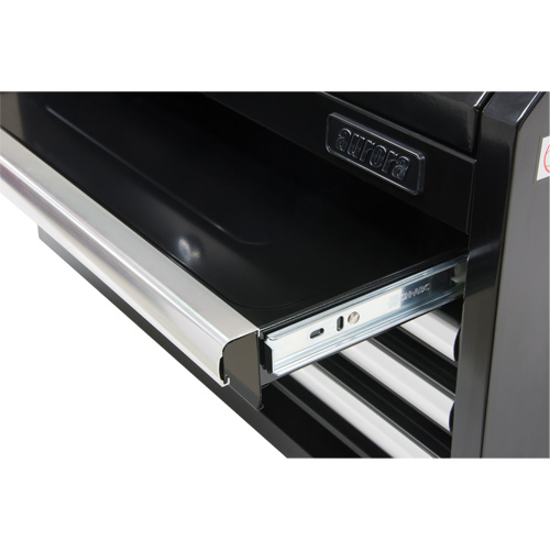 Industrial Tool Chest, 26" W, 4 Drawers, Black Action Paper