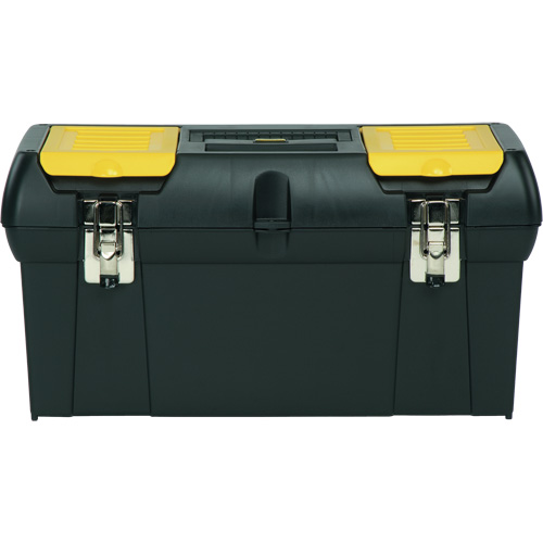 2000 Series Tool Box with Tray, 24" W x 11-1/4" D x 11" H, Black/Yellow Action Paper