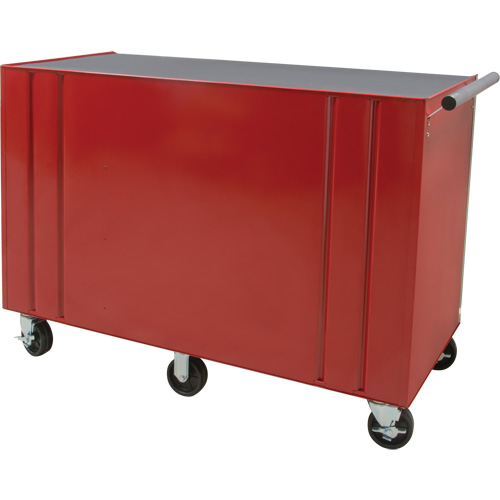 Industrial Tool Cart, 12 Drawers, 56" W x 24-1/2" D x 38-1/8" H, Red Action Paper