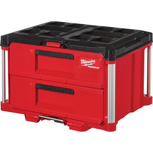 Packout 2-Drawer Tool Box, 16-1/3" x 14-1/3" x 22-1/5", Red Action Paper