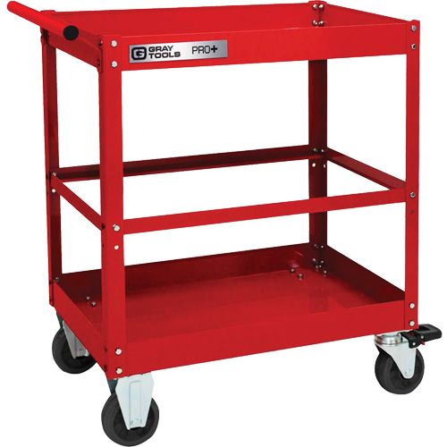 Chariot utilitaire robuste s&eacute;rie PRO+, 2 tiers, 30-1/5" x 38-1/3" x 19-1/2" Action Paper