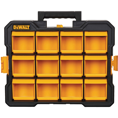 Flip-Bin Organizer, 3-7/8" W x 17-3/4" D x 13-7/8" H, Black/Yellow Action Paper