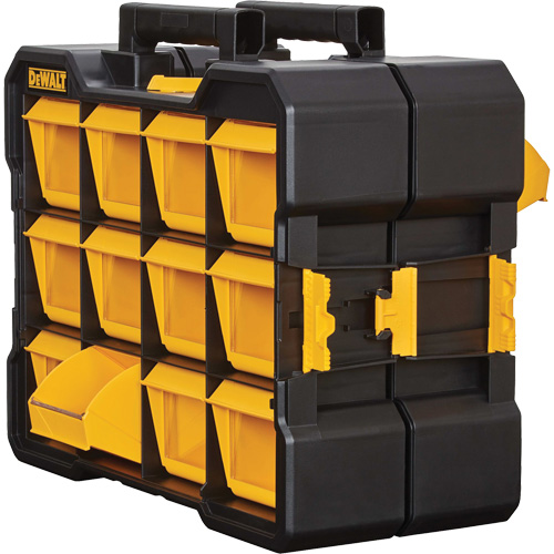 Flip-Bin Organizer, 3-7/8" W x 17-3/4" D x 13-7/8" H, Black/Yellow Action Paper