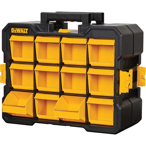 Flip-Bin Organizer, 3-7/8" W x 17-3/4" D x 13-7/8" H, Black/Yellow Action Paper