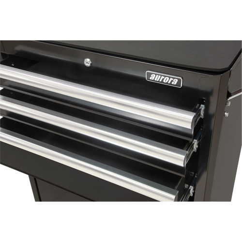 Industrial Tool Cart, 3 Drawers, 29-4/5" W x 21-1/5" D x 38-4/5" H, Black Action Paper