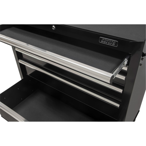 Industrial Tool Cart, 6 Drawers, 39" W x 20-4/5" D x 38-1/2" H, Black Action Paper