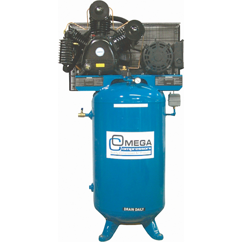 Industrial Series Air Compressors - Vertical Compressors - Two Stage, 66.6 Gal. (80 US Gal) Action Paper
