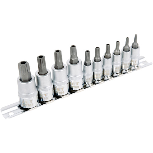 Jeu de douilles antiviol TORX 1/4" & 3/8" SS1438-10TB 10 mcx Action Paper