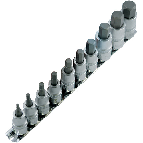 Jeu de douilles m&eacute;triques HSW3812-10M, Hexagonale, Prise 1/2"/3/8", 10 mr Action Paper