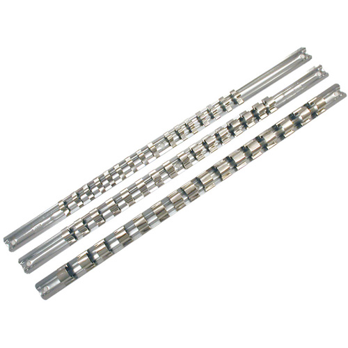 Rail porte-douilles &agrave; entraînement 1/4" SCH-14 avec 16 attaches de retenue Action Paper