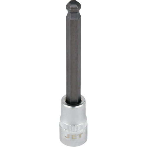 Bit Socket, Hex Ball, 1/8" x 4" L, 3/8" Drive Action Paper