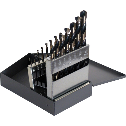 Drill Sets, 15 Pieces, High Speed Steel Action Paper