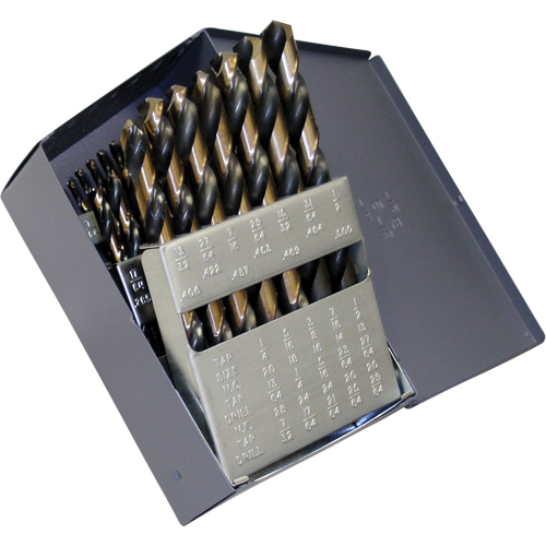 Drill Sets, 29 Pieces, High Speed Steel Action Paper