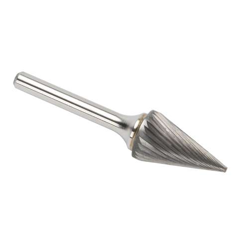 Solid Carbide Burrs - Pointed Cone Shape Action Paper