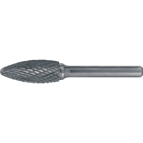 Fraises au carbure solide - Forme de flamme CLEVELAND, 5/16" dia., 1/4" Tige Action Paper