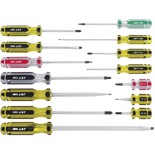 Jumbo Handle Screwdriver Set, 14 Action Paper