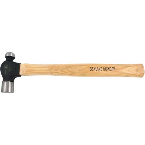 Heavy-Duty Hickory Handle Ball Pein Hammer, 16 oz. Head Weight, Wood Handle Action Paper