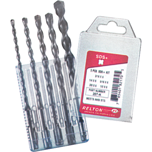 SDS+ Drill Sets, 5 Pieces, Alloy Steel Action Paper
