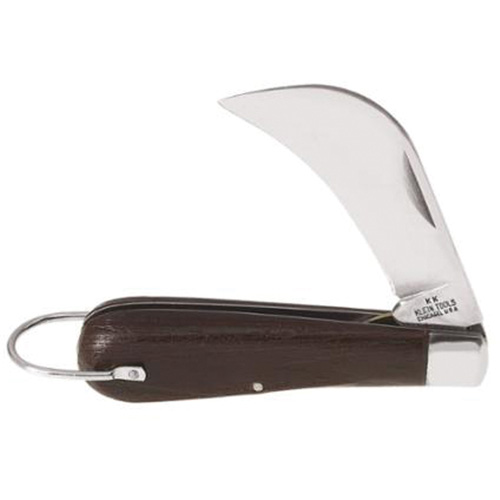 Pocket Knife with Hawkbill Slitting Blade, 2-5/8" Blade, Carbon Steel Blade, Plastic Handle Action Paper
