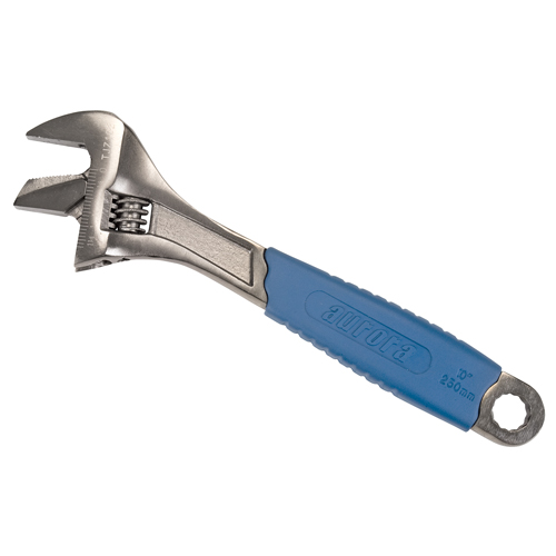 Adjustable Wrench, 10" L, 1-3/8" Max Width, Black Action Paper